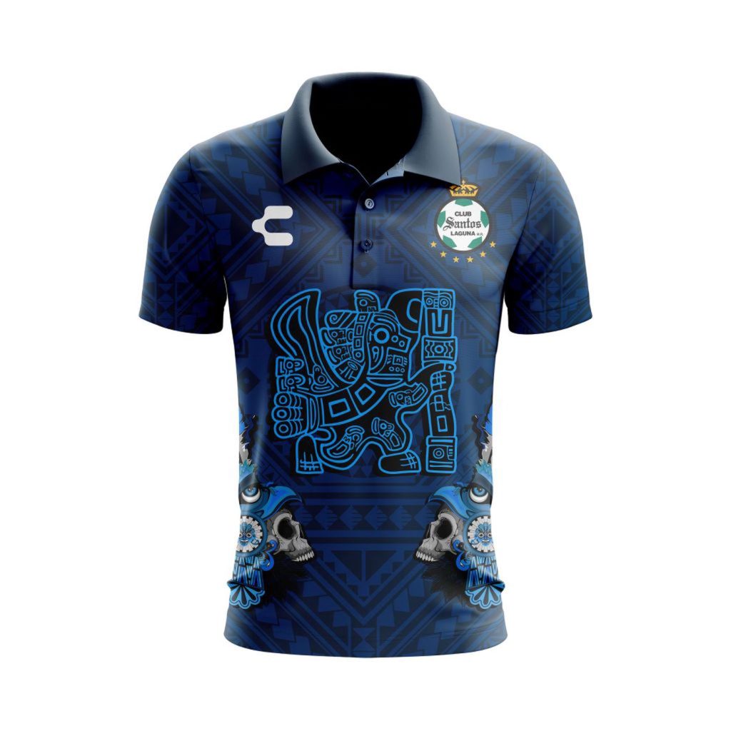 Personalise Liga MX Santos Laguna Mix Aztec Culture Concepts Polo Gift for Men Women Personalise Liga MX Santos Laguna Mix Aztec Culture Concepts Polo Gift for Men Women