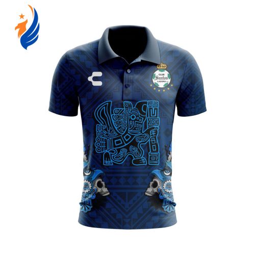 Personalise Liga MX Cruz Azul Mix Aztec Culture Concepts Polo Gift for Men Women Personalise Liga MX  Santos Laguna Mix Aztec Culture Concepts Polo Gift for Men Women